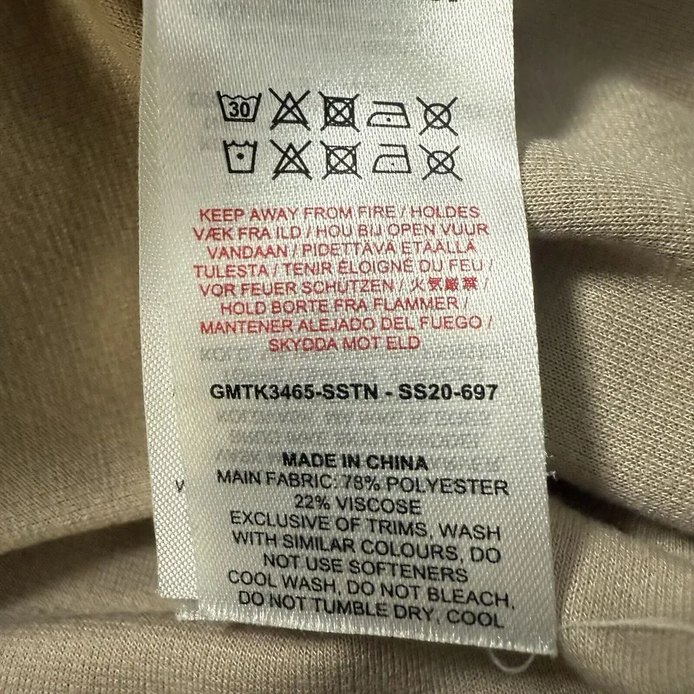 Gymshark Tank Top Womens Small Laser Cut Tan Tunic Sleeveless‎ Lightweight